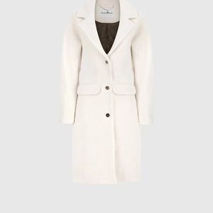 COPY - BRAND NEW-CINCH WAIST TEXTURED KNIT COAT - BEIGE